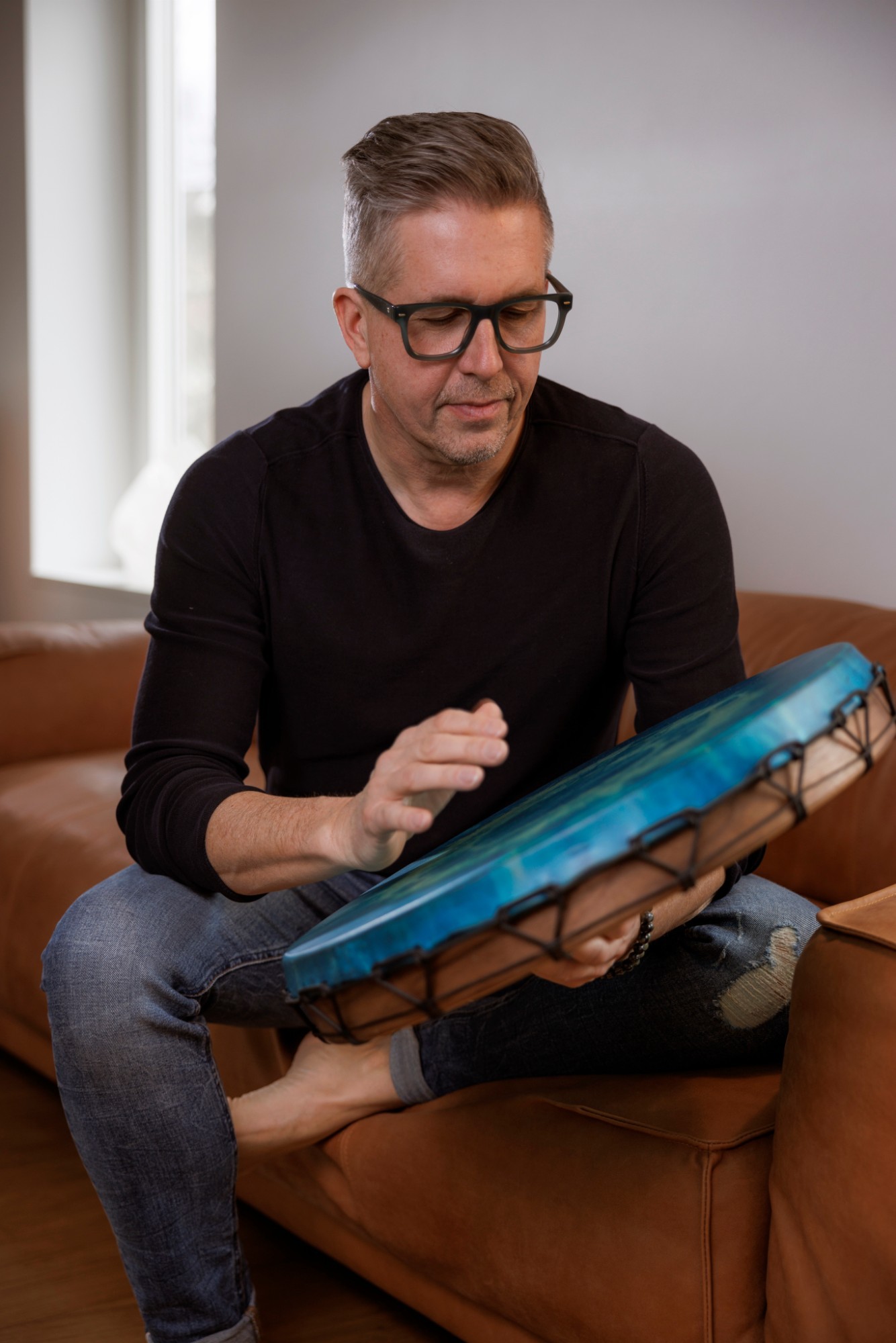 Andy Dittrich mit seiner Trommel